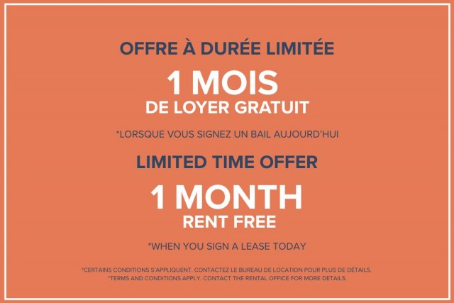 Brossard Apartment 1 b. $1,750/month. Apartment for rent in Brossard