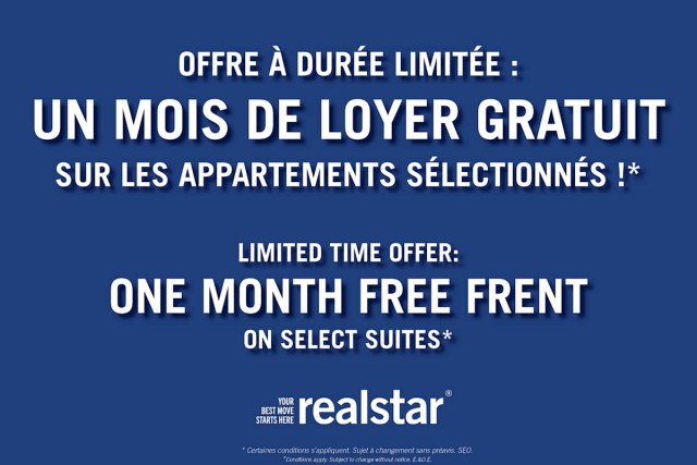 Pointe-Claire Apartment 1 b. $2,020/month. Apartment for rent in Pointe-Claire