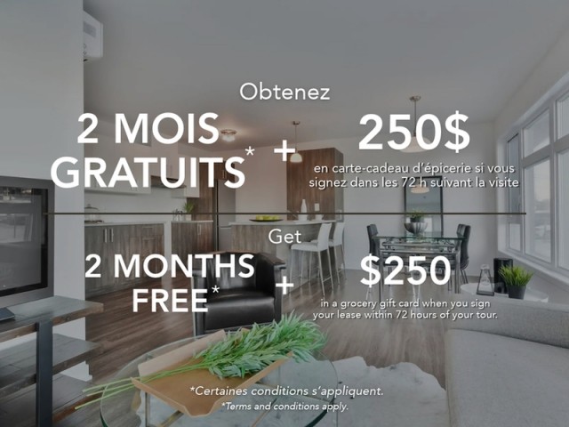 Saint-Hubert Apartment 1-2 b. $1,652/month. Apartment for rent in Saint-Hubert