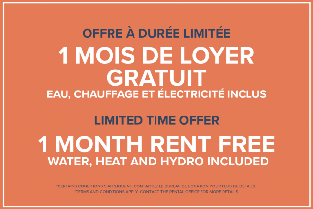 Boisbriand Apartment 3 b. $2,395/month. Apartment for rent in Boisbriand