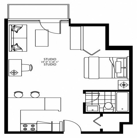 St-Michel Apartment Studio $1,479/month. Apartment for rent in St-Michel