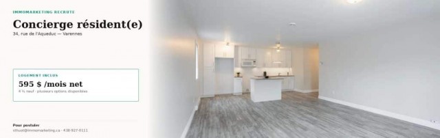 Varennes Apartment 2 b. $595/month. Apartment for rent in Varennes