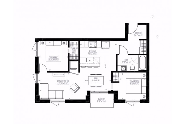 Quartier latin and south-central Condo 2 b. $2,150/month. Apartment for rent in Quartier latin and south-central